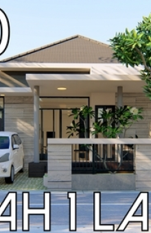 Desain Rumah 1 Lantai lahan 9x20m [kode 39B]