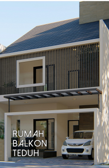 Desain Rumah Balkon Teduh 7x12m2 dengan 3 kamar [kode 137]