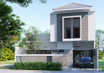 Desain rumah lahan 10x10 [kode 037D]