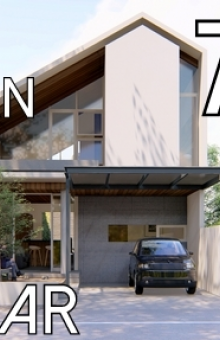 Desain Rumah Lahan 7x15 konsep Retro Modern [kode 194]