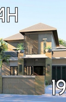 Desain Rumah yang Luas dan Asri di lahan 19x40m2 [kode 165]