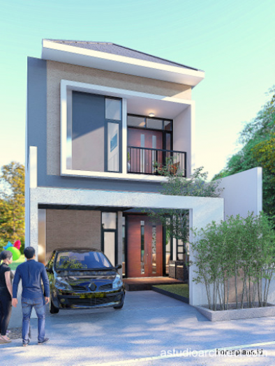 DESAIN RUMAH YANG TEPAT GUNA lahan 6x12m [kode 208C]