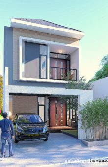 DESAIN RUMAH YANG TEPAT GUNA lahan 6x12m [kode 208C]