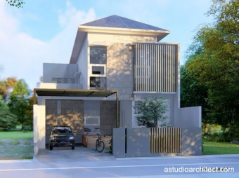 [kode 005D] Desain Rumah 10x20m Lengkap Ruangnya 