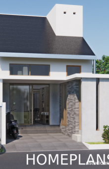 [kode 010D] lahan 5x12m - Desain Rumah 1 lantai! Soalnya solusi ruangnya asyik 
