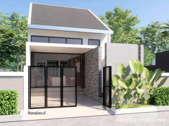 kode 010E - Desain Rumah Mungil 5x12m² - Solusi Cerdas untuk Lahan Terbatas