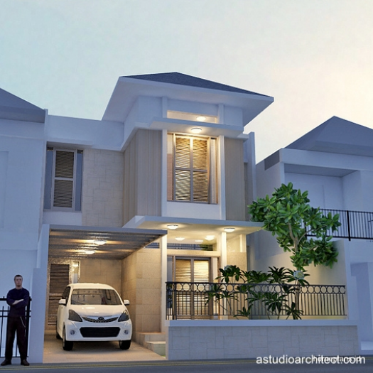 [kode 077] Desain rumah lahan 8x15 dengan void lebar 