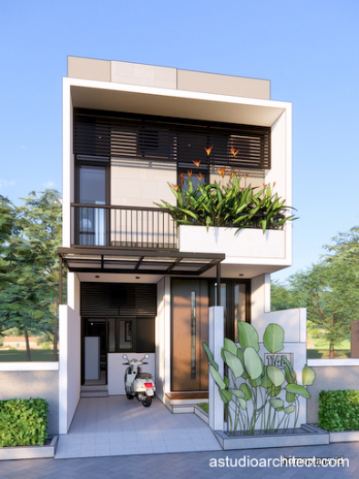 [kode 114D] Lahan 5x15m Rumah 2 Lantai dengan Rooftop Garden – Desain Efisien
