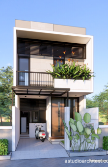 [kode 114D] Lahan 5x15m Rumah 2 Lantai dengan Rooftop Garden – Desain Efisien