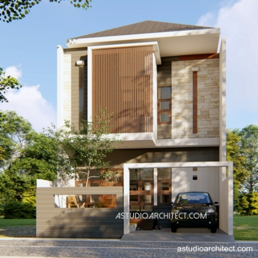 [kode 191]  desain rumah 7x13m dengan open kitchen 