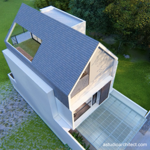 [kode 208E] RUMAH Konsep Atapnya bisa Dipakai Santai lahan 6.5x15m