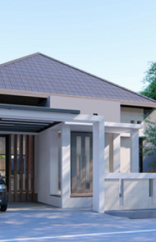 [Kode 264z] Desain Rumah 1 Lantai lahan 10x17m