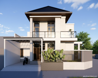 Lahan 13x16m [kode 313B] BALI STYLE Timeless House Design