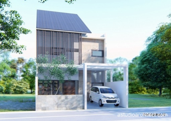 Rumah diatas lahan 7,5x17m dengan Open Plan [kode 015z]