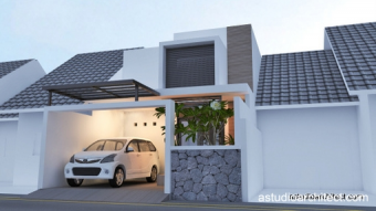 Rumah Satu Lantai dengan Kamuflase Fasad - 6x12m [kode 149]