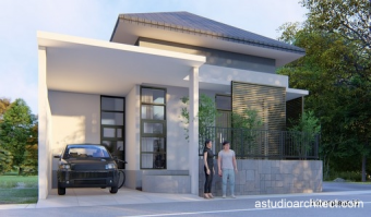 Rumah satu lantai di lahan pojok 10x11.5m [kode 035B]