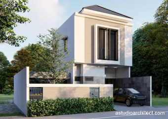 [VARIAN] Rumah di lahan 10x10 dengan taman samping [kode 037C]